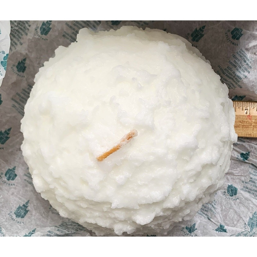 Snowball PartyLite Large 3+ Pound Textured Candle in Box Q6810 USA Made Vtg NOS